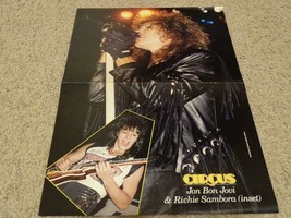Jon Bon Jovi Richie Sambora teen magazine poster clipping Circus - £3.13 GBP