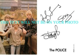 The Police Band Autographed 6x9 Rp Promo Photo Sting Andy Summers And Copeland - £11.78 GBP