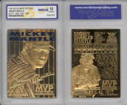 1996 Baseball Mickey Mantle Triple Crown 3 Time Mvp Yankees 23K Gold Card - £17.69 GBP