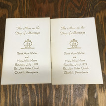 Vintage the mass on the day of marriage booklets 1972 St. John Fisher ch... - $27.08 CAD