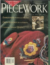 Piecework Magazine November December 1996 Cathedral Window Quilt Mittens Ribbons - £9.13 GBP