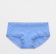 American Eagle Aerie Cotton Cozy Boybrief Panties MEDIUM Blue Lion New - $16.44