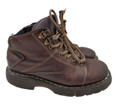 Dr. Doc Martens DM&#39;s Boots Womens 8 Chunky 8A07 Brown Leather - $59.35