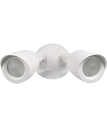 LED Dual Head Security Flood Lights - Die-Cast Aluminum in White Finish ... - $69.29