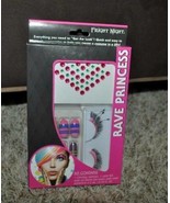 Halloween Rave Princess Tattoo Nail Art Eyelashes Costume Accessory Kit-... - £5.18 GBP