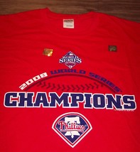 PHILADELPHIA PHILLIES MLB WORLD SERIES CHAMPIONS 2008 T-Shirt MENS LARGE... - £19.60 GBP