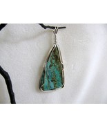American Turquoise Sterling Silver Wire Wrapped RKS320 - £27.89 GBP