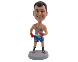 Custom Bobblehead Male Boxer Wearing Shorts Will Punch You Hard In Face - Sports - £70.97 GBP