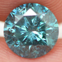 Round Shape Diamond Fancy Vivid Blue Color Loose SI2 Natural Enhanced 1.39 Carat - £867.30 GBP