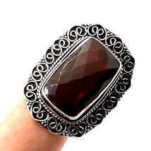 Mozambique Garnet Faceted Vintage Style Handmade Gift Ring Jewelry 7.75&quot; SA 1920 - £5.13 GBP