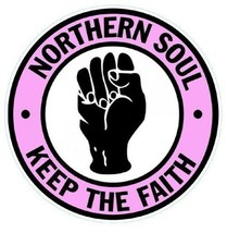 x2 Circular 12cm Vinyl Sticker Northern Soul keep the faith mod laptop m... - $6.23