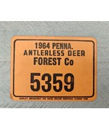1964 Penna Antlerless Deer 5359 Forest Co Cardboard Hunting License Penn... - £20.29 GBP
