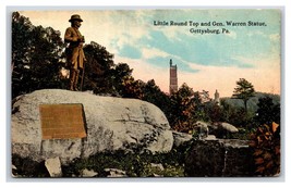 General Warren Statue Little Round Top Gettysburg PA UNP DB Postcard U19 - £2.74 GBP