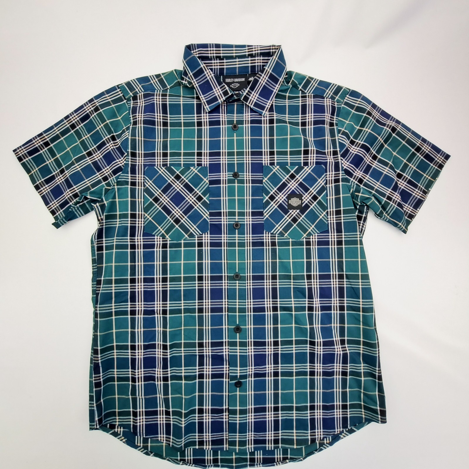 Harley-Davidson Motorcycles Plaid Black Label Button Up Shirt Size Large - $45.53