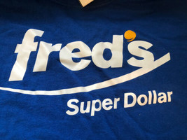 Fred’s Super Dollar Employee T Shirt Large Blue DW1 - £8.74 GBP