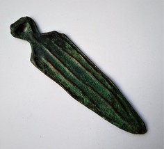 antique bronze large amulet pendant dagger  . - £52.67 GBP