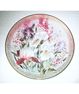 Iris Quartet by Artist Lena Liu Porcelain Plate Maker W.S. George 8 1/2&quot; - £7.83 GBP