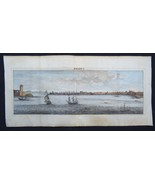 Greece, Rhodes, very large panoramic view C. de Bruyn, 1698, Rhodus - $119.00