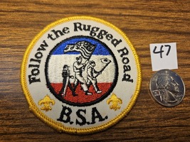 Boy Scout BSA Vintage Patch follow the rugged road bicentennial - $10.00