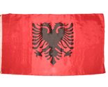 3&#39;x5&#39; Albanian Flag of Albania Includes 2 Nylon Flag Pole Clips - $4.88