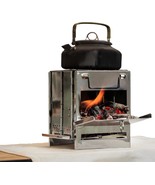 Portable Camping Stove &amp; Grill - Foldable Alcohol/Charcoal/Twig Wood, Small - $42.97