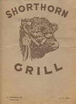 Shorthorn Grill Menu 1950 Buenos Aires Argentina Wines Back Cover Ad  - £61.72 GBP