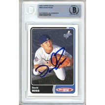 David Ross Los Angeles Dodgers Auto 2003 Topps Total #693 Signed BAS Auth Slab - £62.57 GBP