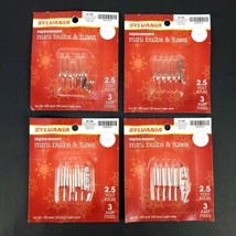 (Lot of 4) Sylvania Clear Replacement Mini Bulbs &amp; Fuses 2.5 Volt 3 AMP - £9.17 GBP