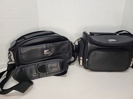 (2)Vintage View/Targus Camera Recorder Bag Leather With Shoulder Strap 4... - $29.69