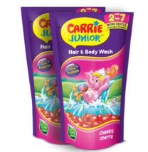 2 Pack Carrie Junior Hair &amp; Body Wash - Cheeky Cherry 500G Express Shipping - £29.71 GBP