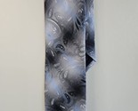 Van Heusen Gray/White Floral Stripe Pattern Neck Tie, 100% Silk - $12.34