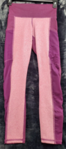 Fabletics Activewear Legging Womens Size 2XS Purple Pink Pockets Elastic Waist - £11.59 GBP