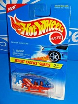 Hot Wheels 1996 Street Eaters Series #414 Propper Chopper Blue w/ Blue Tint - £1.54 GBP