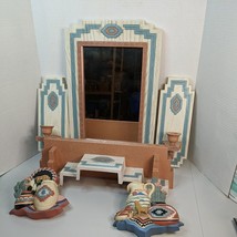 Vtg 6pc Southwest Boho Home Interiors  Sconces Mirror Shelf Plaques Burwood Prod - £56.51 GBP