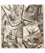 Voyage Of Life Wood Engraving 1889 Victorian Path Of Life Art Ephemera D... - $551.77 MXN