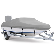 900D Waterproof Winter Boat Cover With Motor Cover 17-19 Ft Fits Bass Boat, V-Hu - £131.40 GBP