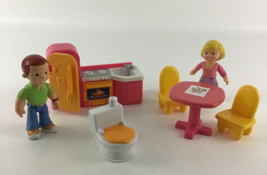 Fisher Price My First Dollhouse Replacement Furniture Figures Kitchen Ta... - £27.65 GBP
