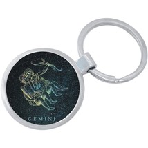 Gemini Zodiac Stars Keychain - Includes 1.25 Inch Loop for Keys or Backpack - £8.74 GBP