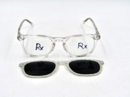 Pair THE TWAIN Eyeglasses Frame, 043 Clear, 47-18-135, w/ Polarized Top #ATL244 - $49.45