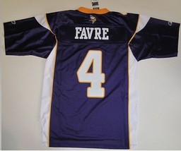 Reebok Premier NFL Jersey Vikings Brett Favre Purple Men&#39;s Size S - $49.49