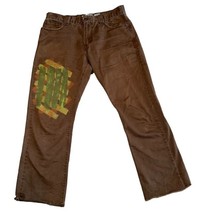Y2K Levi&#39;s Painted Leg SilverTab Pants Mens 32 x 34 Brown Straight and Slim - £23.43 GBP