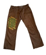 Y2K Levi&#39;s Painted Leg SilverTab Pants Mens 32 x 34 Brown Straight and Slim - £23.76 GBP