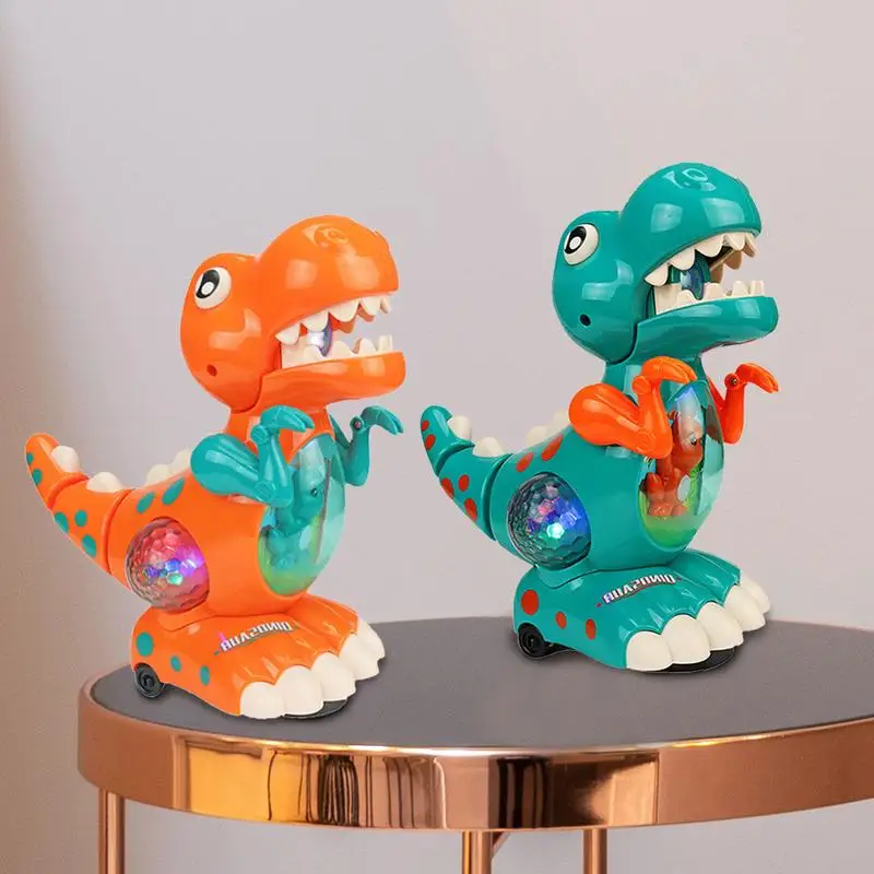 Electric Walking Dinosaur Toys Crawling Cute Music Animal Dinosaur Robot with - £18.49 GBP