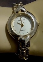 Quemex Silver/Gold Tone Quartz Analog Ladies Watch Sz. 7&quot; New Battery! - $193.15 MXN