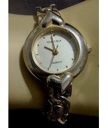 Quemex Silver/Gold Tone Quartz Analog Ladies Watch Sz. 7&quot; New Battery! - €8,81 EUR