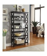 Glossy Black 5-Shelf Bookcase - $369.26 CAD