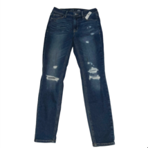 Old Navy High-rise Rockstar Super Skinny Dark Wash Womens Blue Jeans Size 8 New - £15.89 GBP