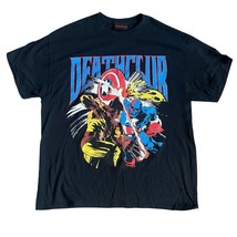 Death Club Men’s Graphic T Shirt Sz XL Wolverine Captain America Black R... - $19.75