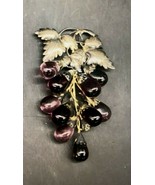 Massive Vintage Rare Grape Cluster Brooch Amethyst Color Large Hand-Made... - £314.82 GBP