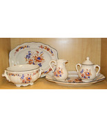 VINTAGE 6 pc SET- LUNEVILLE FAIENCE DE FRANCE “PAQUERETTE,LOUIS XV ANTIQ... - $38.61